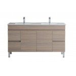 Evie White Oak Free Standing Vanity 1500 Cabinet Only
